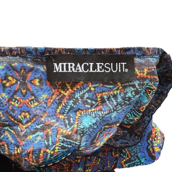 MiracleSuit Danube Bleu Tassel Tunic Caftan Cover Up Women’s Small Blue Mosaic - Picture 13 of 13